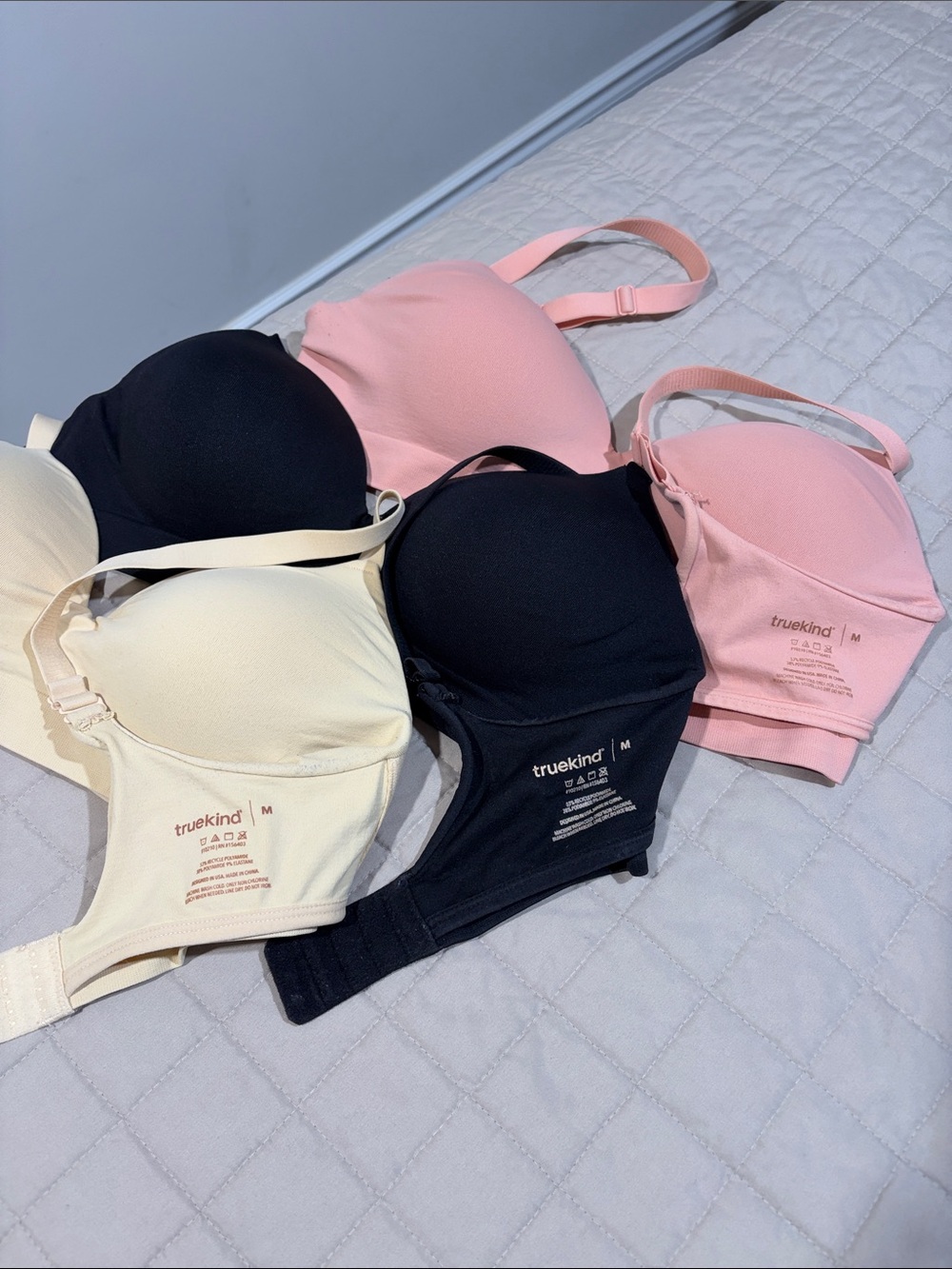 Shapermint Smooth Everyday Bra in Pink, Black, Cream